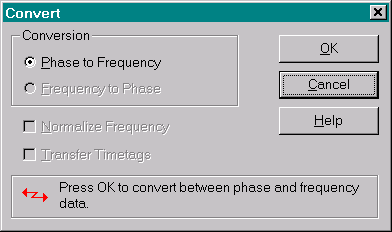 Convert Dialog